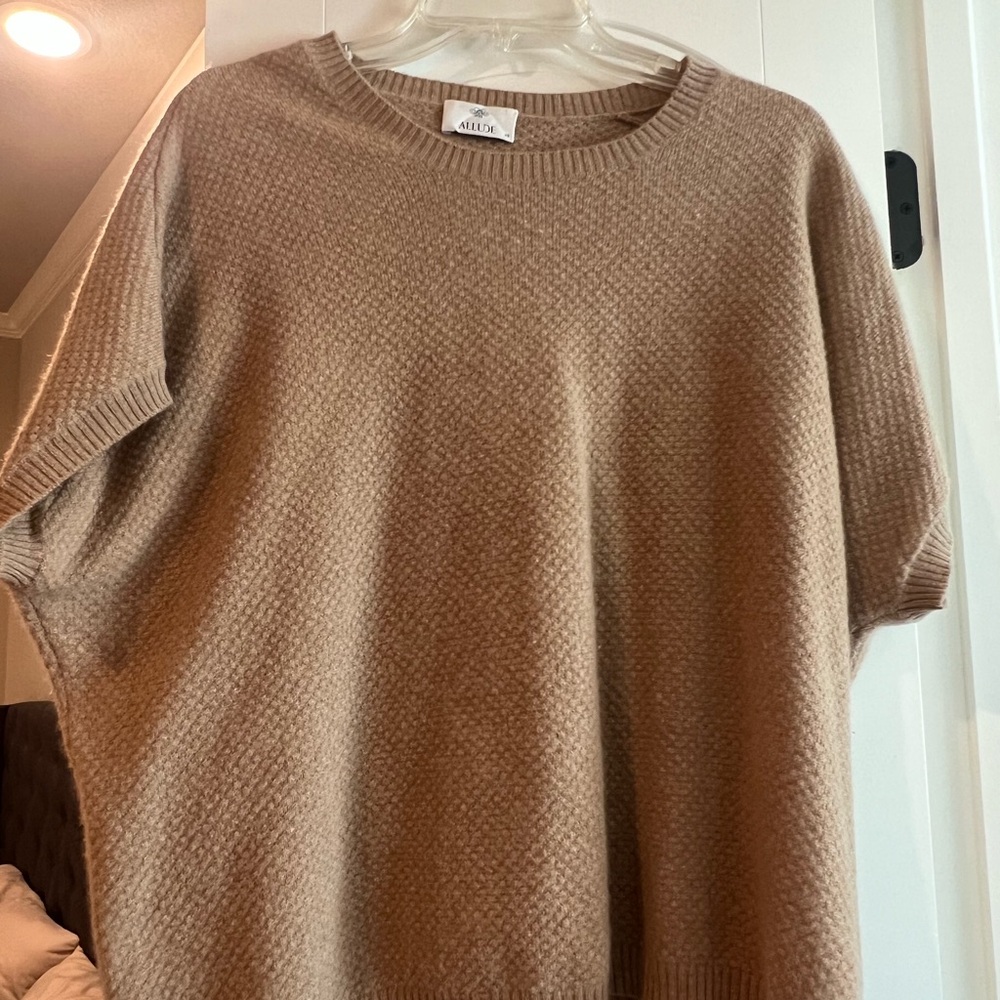 Allude Cashmere Tan Knit Sweater